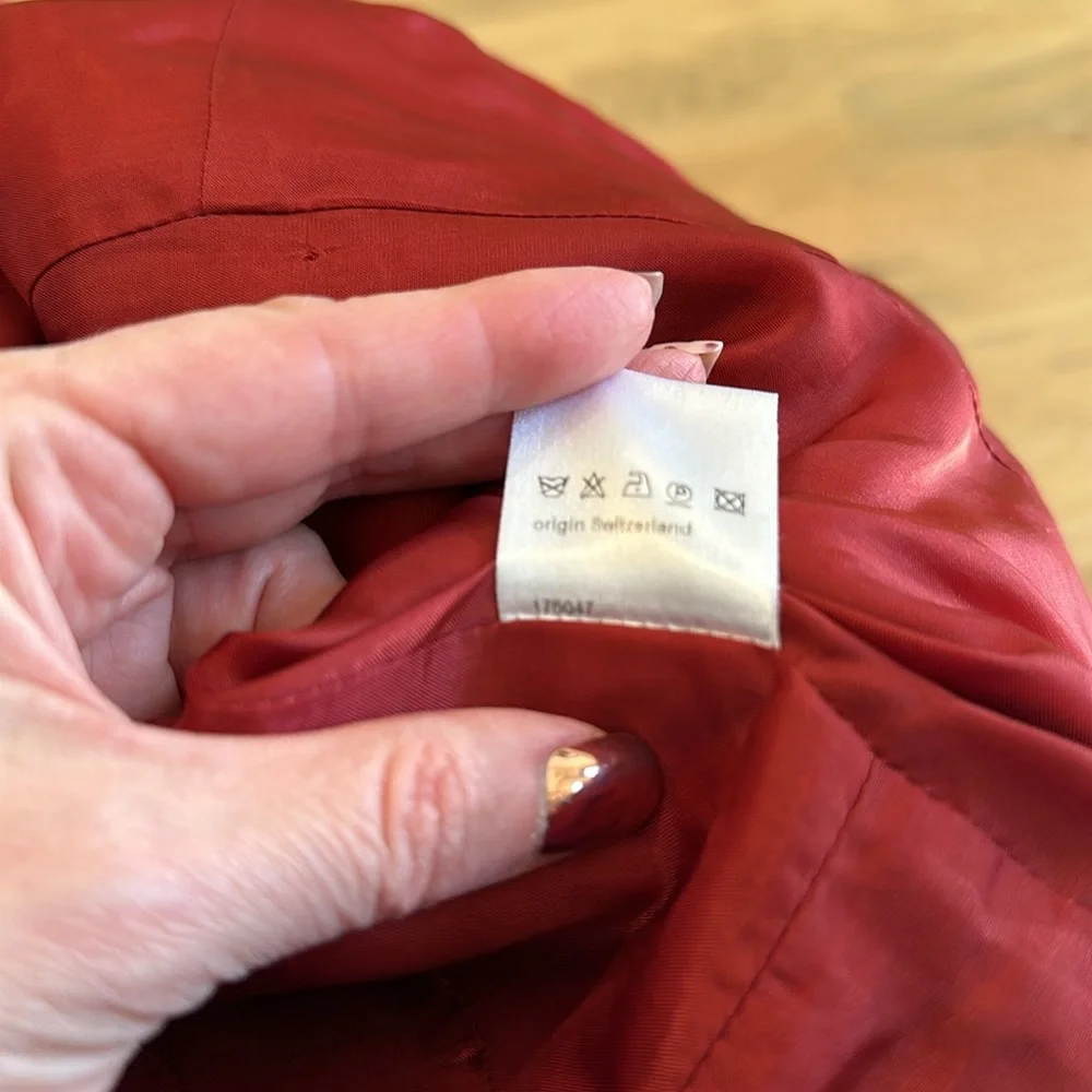 Akris Punto red wool zip front blazer jacket - Picture 11 of 11